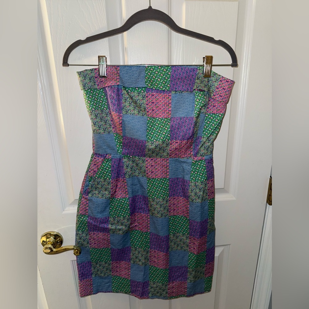 Kentucky Derby Vineyard Vines Womens Dress Size 4 Whales Patchwork Limited Ed